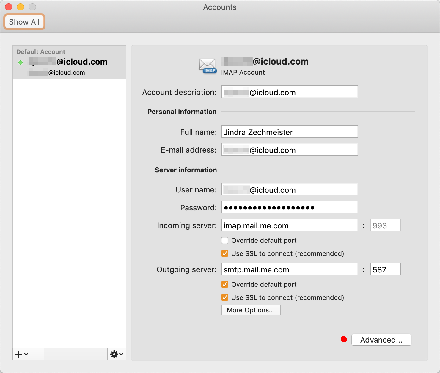 Einstellung der Outlook Anwendung